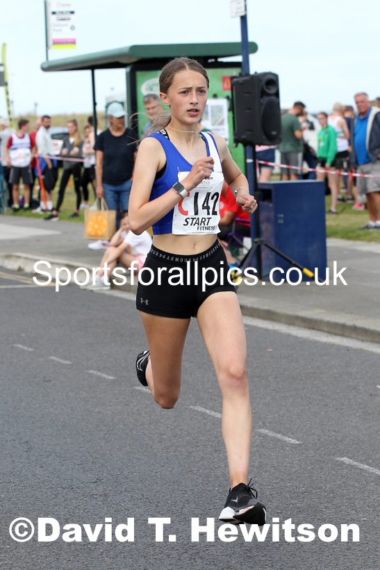 Womens under-17s 2021 Northern 6 and 4 Stage and Young Athletes Road Relays, Redcar. Photo: David T. Hewitson/Sports for All Pics
